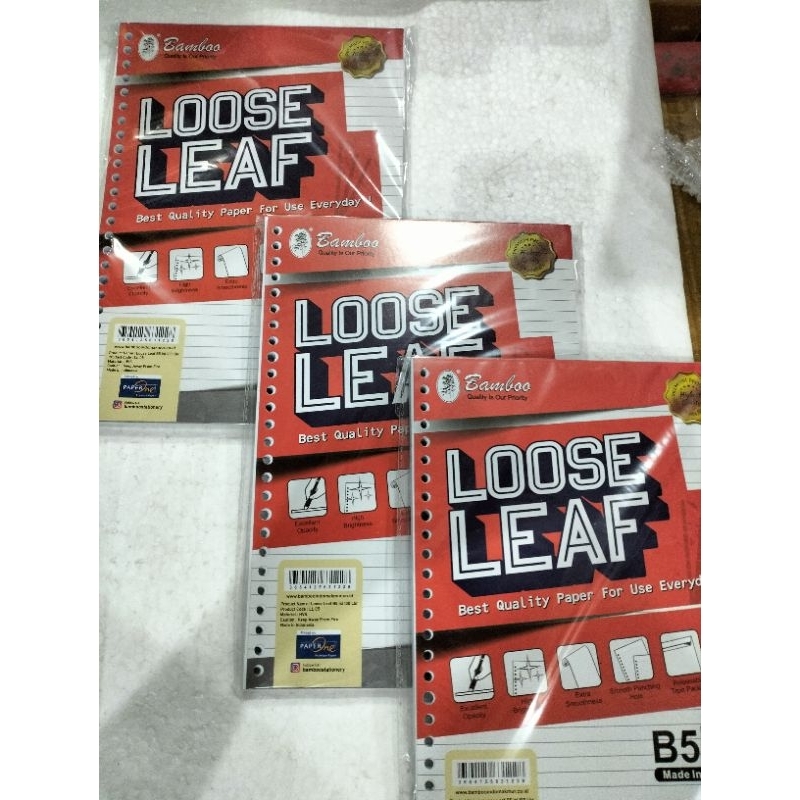 

LOOSE LEAF A5 50 LEMBAR MERK BAMBO REFFILL KERTAS BINDER KERTAS BINDER ISI ULANG BINDER