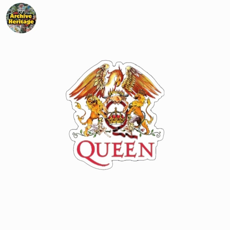 

sticker Queen rock british classic crest nand logo stiker