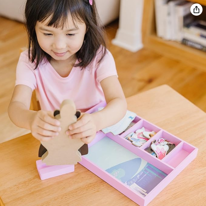 Melissa & Doug Disney Cinderella Magnetic Dress-Up Wooden Pretend Play Set (PRELOVED)