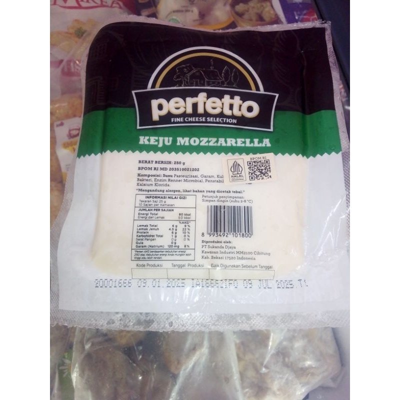 

perfetto Mozarella/keju /cheese mozzarella 250gram