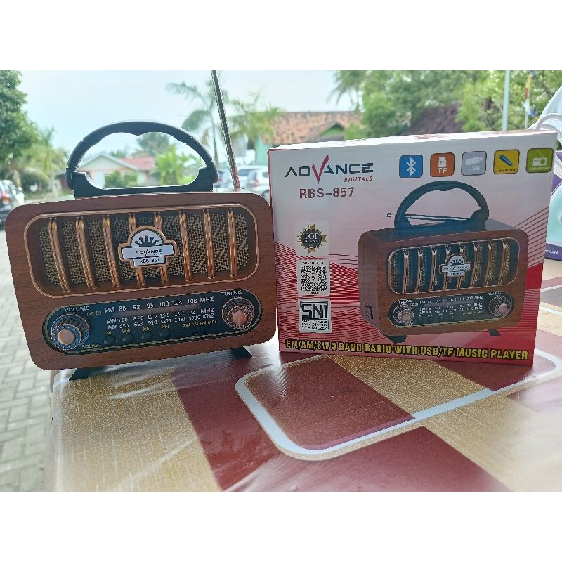 Advance RBS-857 Radio FM/AM/SW 3 Band, Bluetooth, USB, AUX in