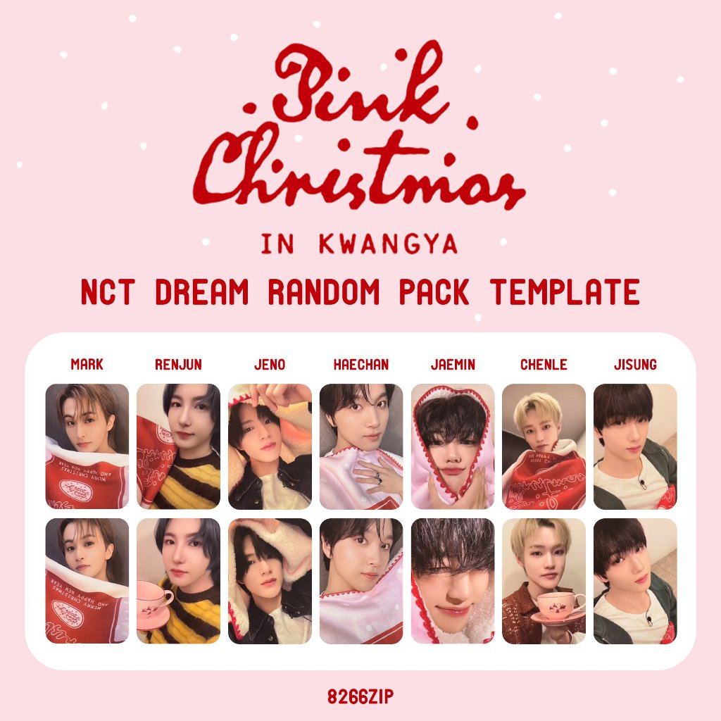 PC Official NCT Dream Pink Christmas (Haechan Mark Renjun Chenle Jisung)