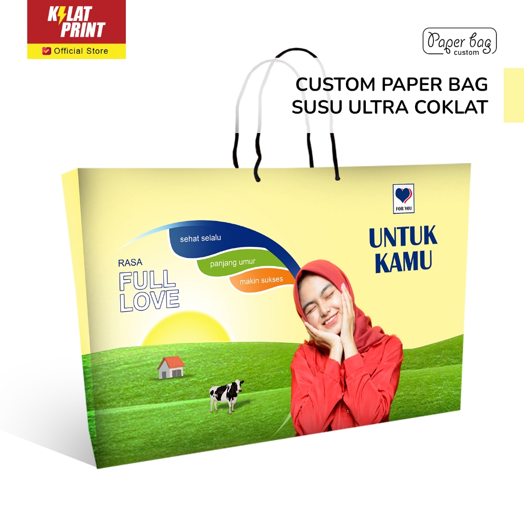 

Paper Bag Kado Custom Paperbag Ala Susu Ultra Coklat