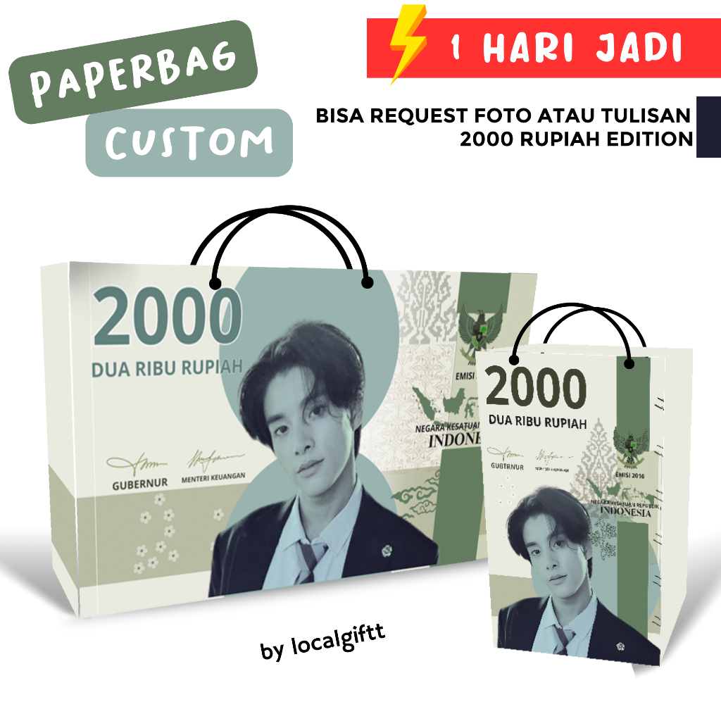 

Paperbag Custom 2000 Edition | Bisa request foto dan tulisan | Paperbag custom | Paperbag lucu | Paperbag Foto | Tas Custom