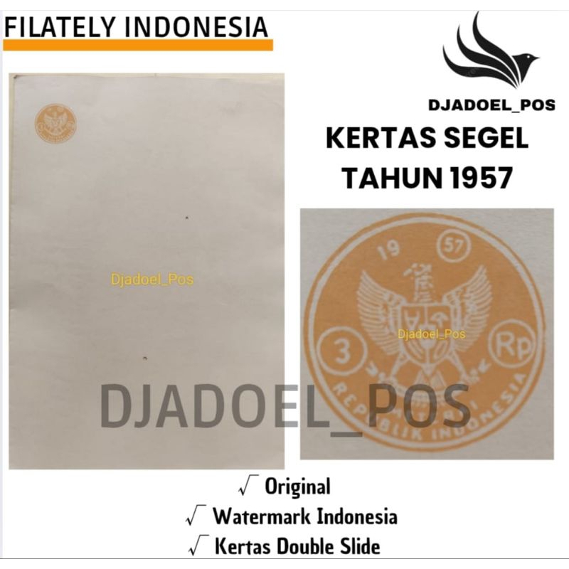 

KERTAS SEGEL TAHUN 1957 DOUBLE ASLI