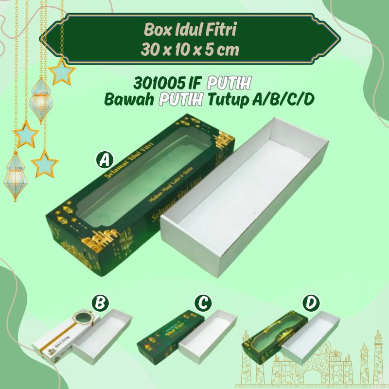 

301005 if putih - box kardus kotak kemasan makanan hampers lebaran idul fitri jendela bawah putih ukuran 30x10x5cm