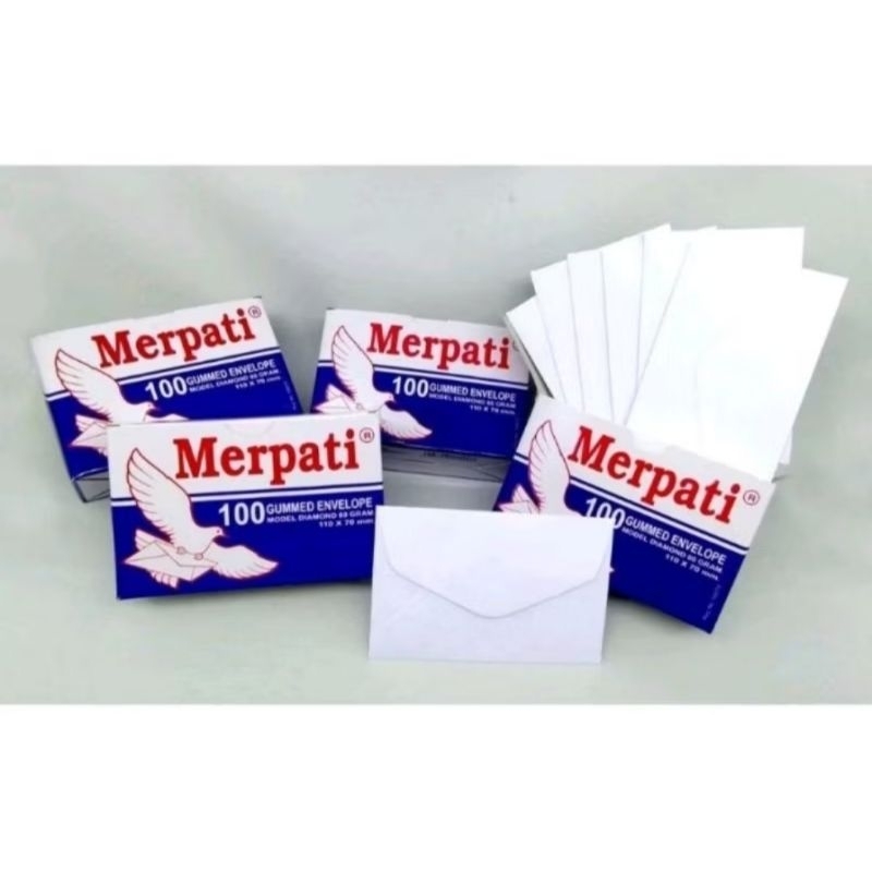 

1 Pack-100 Lembar Amplop Merpati 110 X 70Mm - Amplop Undangan - Amplop Putih - Amplop Angpau