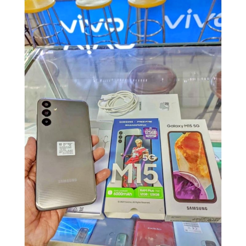 SAMSUNG M15 5G 6/128 FULLSET SECOND ORIGINAL