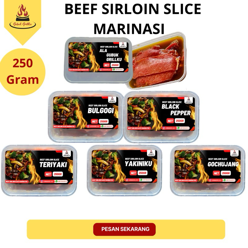 

BEEF SIRLOIN SLICE DIMARINASI (250Gram)