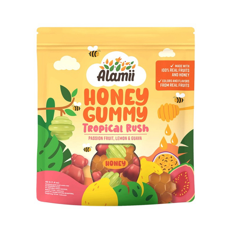 

Alamii Honey Permen Gummy Anak Tropical Rush 40 gram