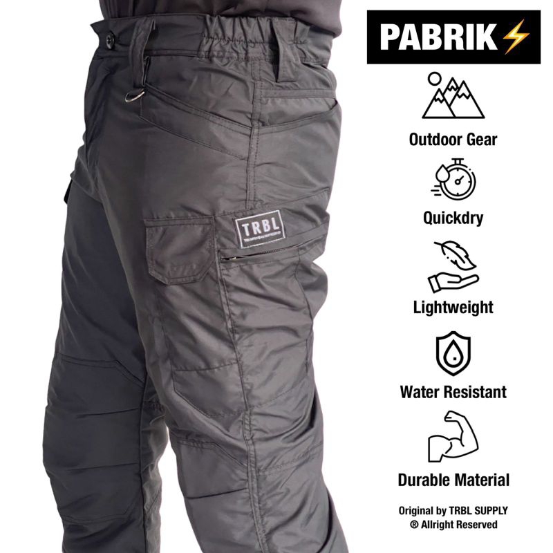 Celana Cargo Tactical Panjang Pria Original Water Resistant Anti Air Black