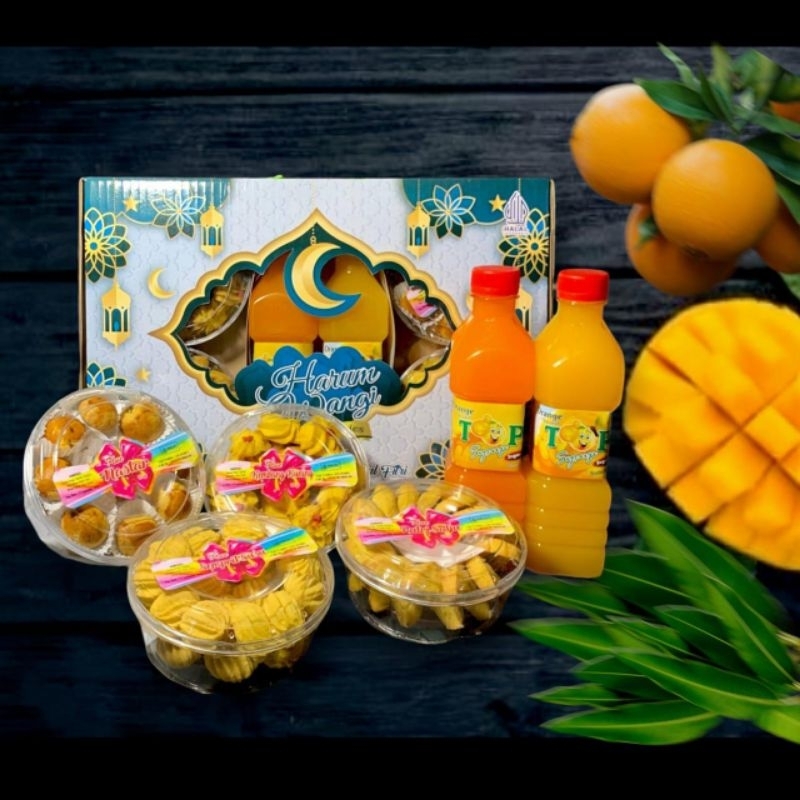 

PROMO Hampers Kue Lebaran 2025 Harum Wangi HARGA PROMO MURAH - VARIAN ISI 4 BUNDAR + 2 SIRUP