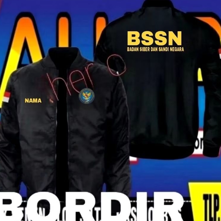 jaket bomber BSSN full bordir jaket bomber badan SIBER Dan sandi negara Jaket BSSN jaket badan SIBER