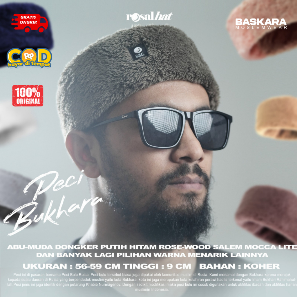 Peci Bukhara Topi Bulu Rusia Khabib Nurmagomedov Rosal Hat