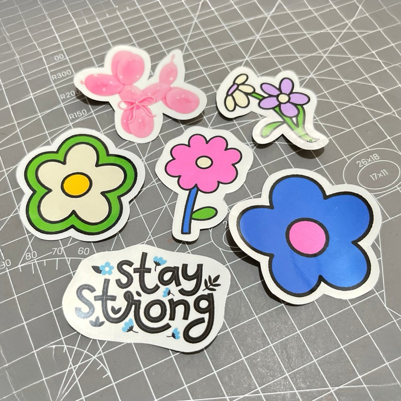 

HWL STUDIO - Sticker Estetik Retro Colorfull Isi 6 pcs