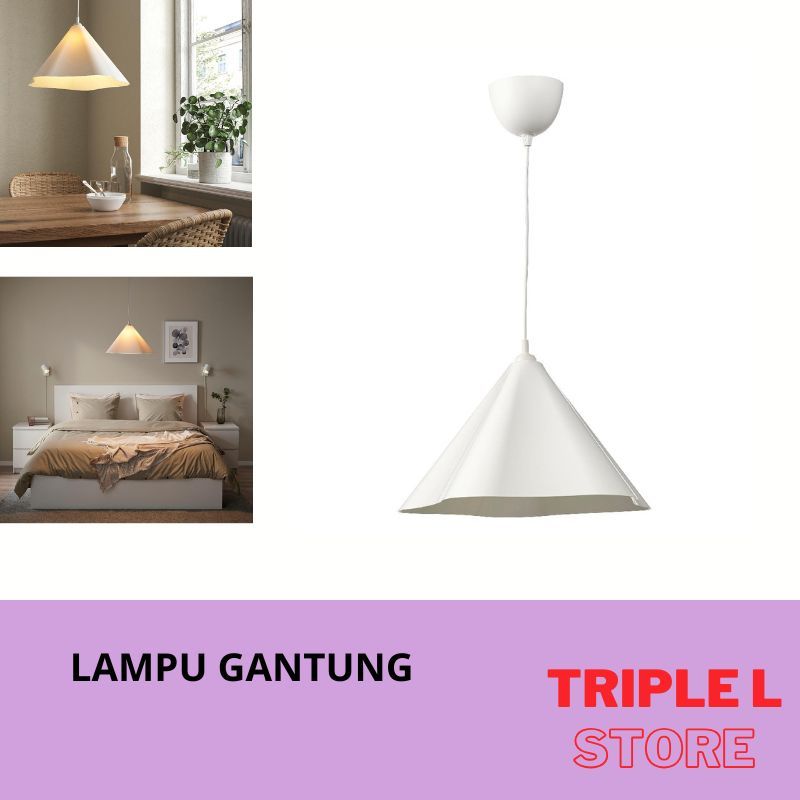 Lampu Gantung Meja Makan Kamar Tidur Ruang Tamu Minimalis Putih