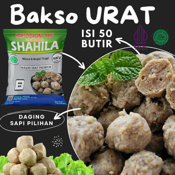 

BAKSO SHAHILA URAT PREMIUM ISI 50 BUTIR DAGING SAPI & AYAM