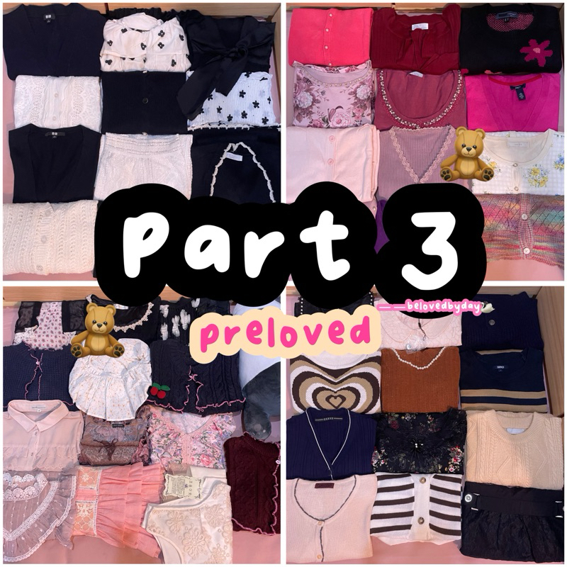 (CLEREANCE SALE) preloved atasan baju kemeja blouse cardigan outer crop top dress