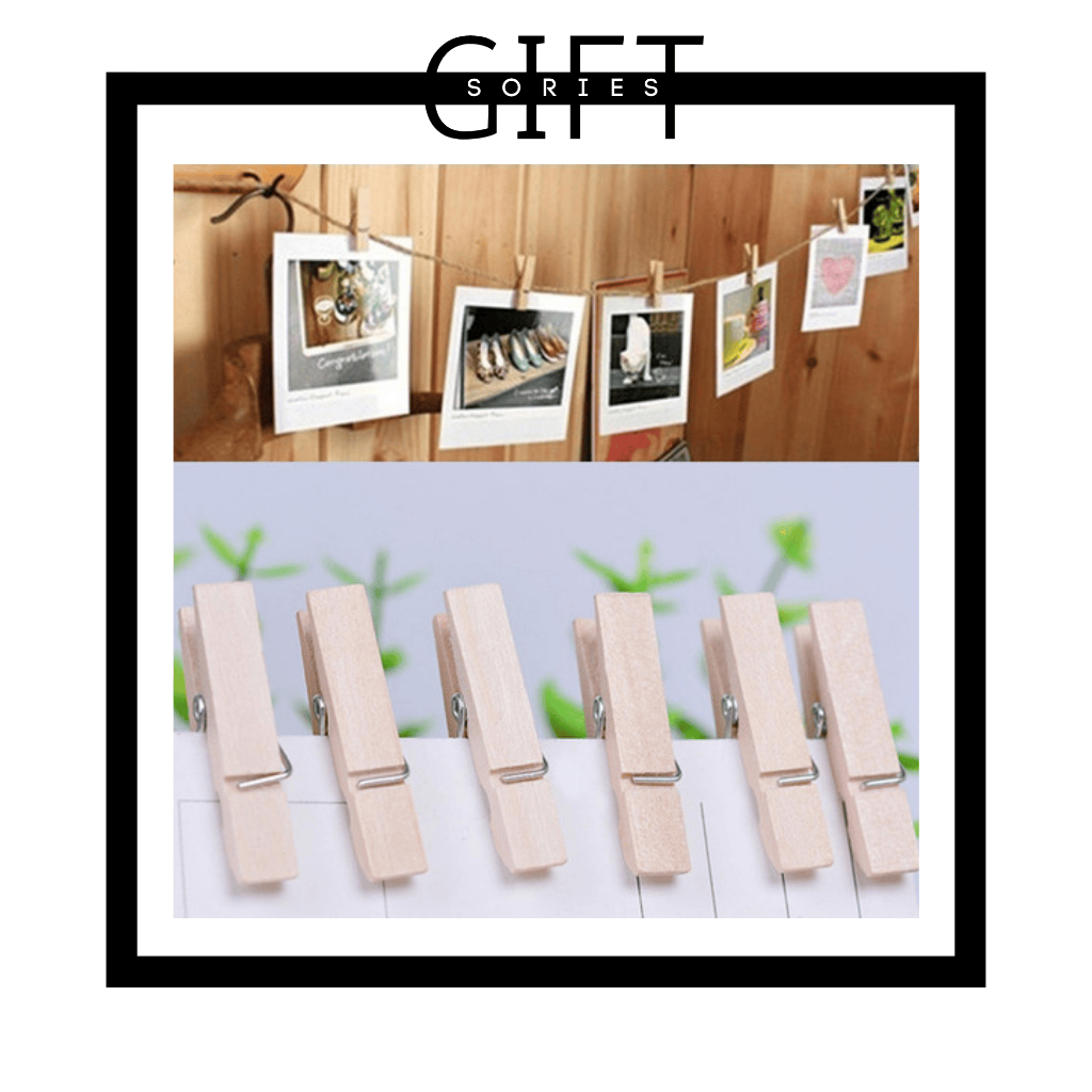 

Klip Penjepit Foto | Wooden Clip Kecil Gantungan Foto Jepitan Kayu Unik Estetik, Praktis & Serbaguna