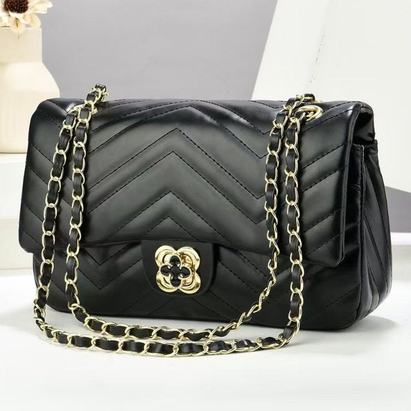 NEW TAS IMPORT TAS WANITA IMPORT HITAM POLOS MODIS TALI RANTAI