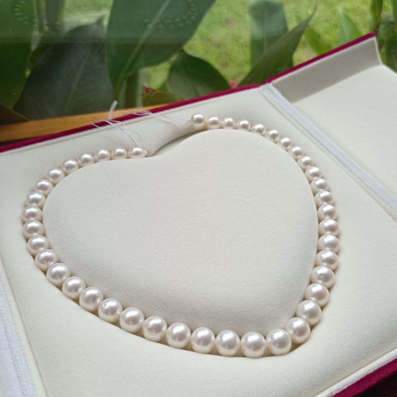 KALUNG MUTIARA AIR TAWAR SUPER BERSERTIFIKAT,  HADIAH ULANG TAHUN ISTIMEWA MAMA IBU GURU ISTRI DARI 