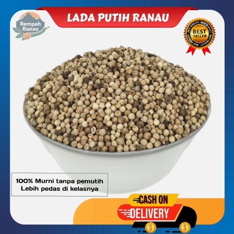 

Lada putih 1kg Alami | Merica Putih White Pepper | Lada putih lokal Ranau