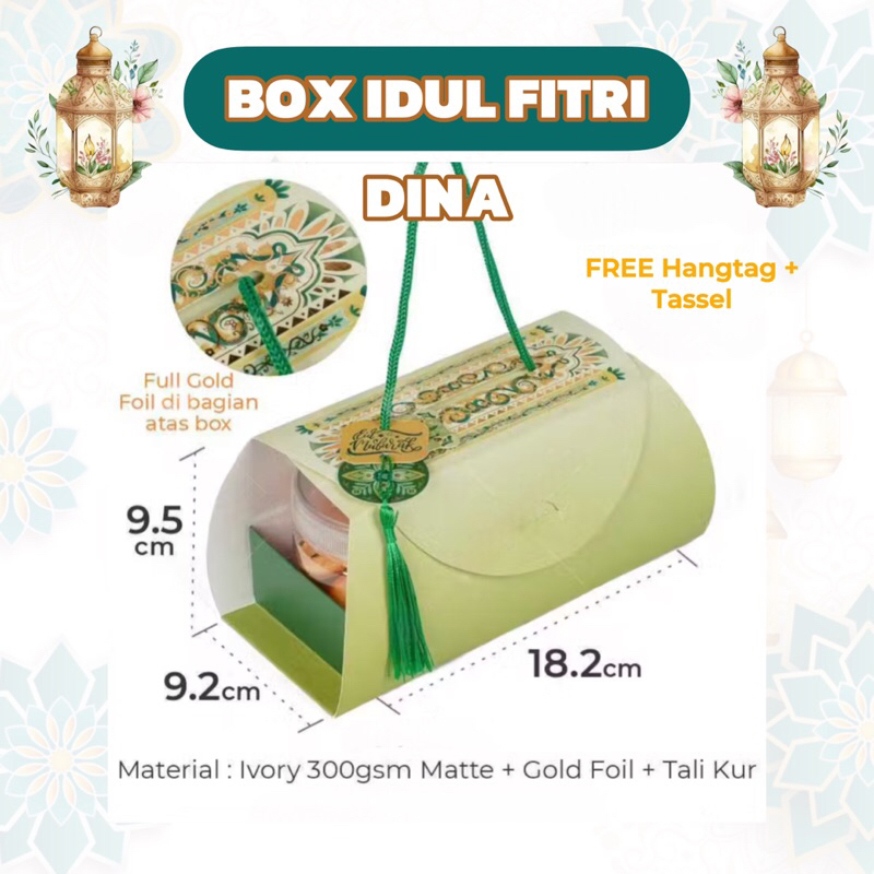 

DINA | Box Hampers Idul Fitri Toples Tabung Jar Kotak Gift Packaging Kue Kering Lebaran Eid Mubarak