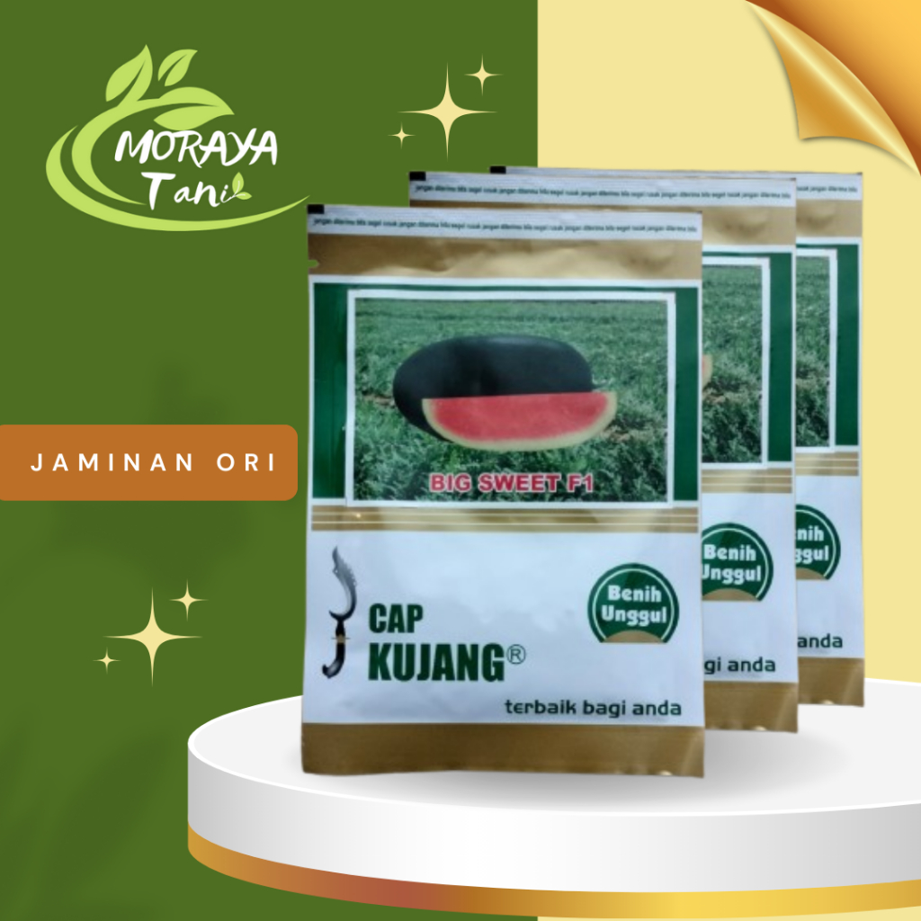 Benih semangka inul merah Big Sweet F1 Cap Kujang isi 250 biji