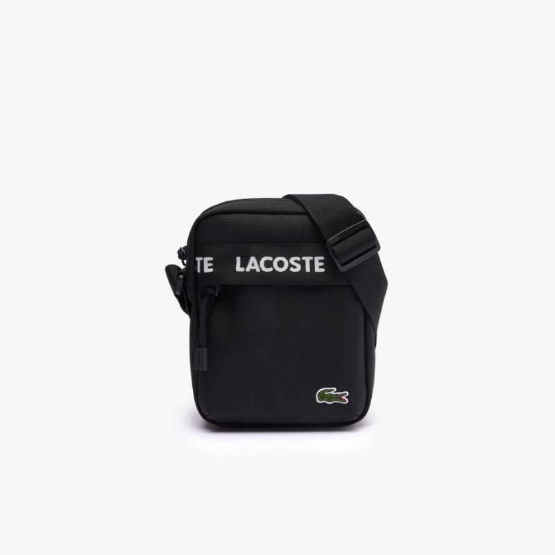 Lacoste Unisex Neocroc Logo Shoulder Bag Tas Selempang Pria / Wanita