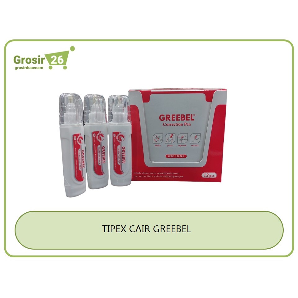 

(1 pcs) tipex cair / correction fluid / stipo tip-x air cair bodi putih petak greebel 120701