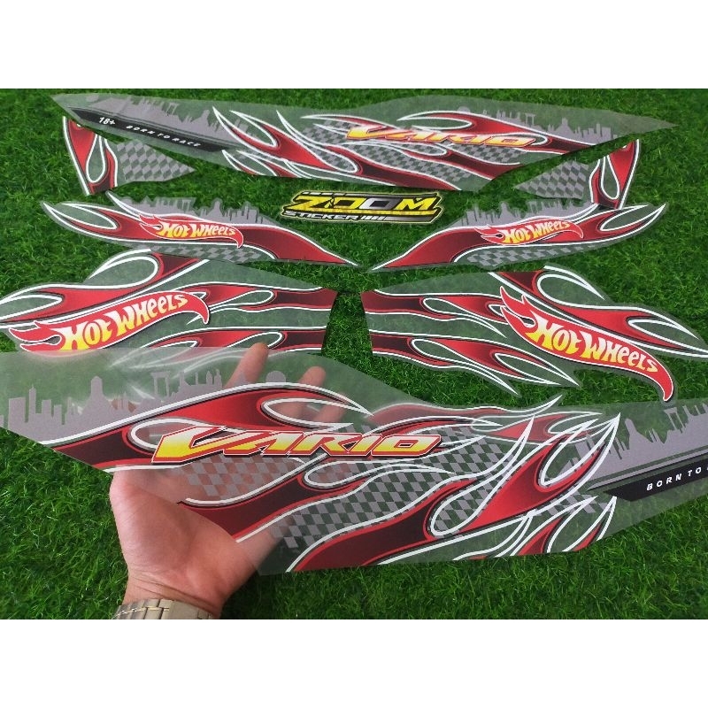 STICKER TRANSPARAN MOTOR VARIO 160 CUSTOM MOTIF SIMPEL TERBARU LIST HOTWHEELS