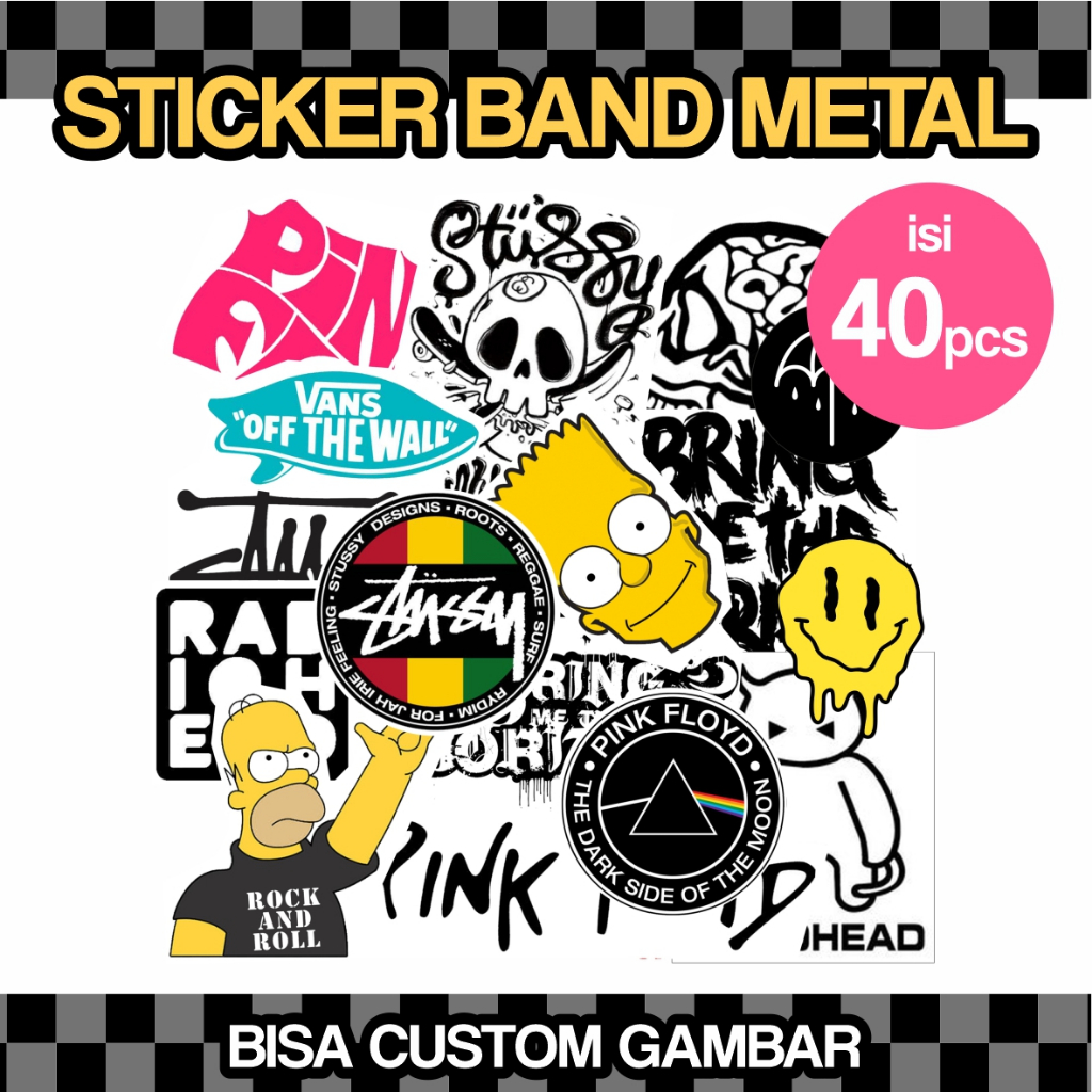 

STICKER BAND METAL PAKET MURAH ISI 40 ANTI AIR