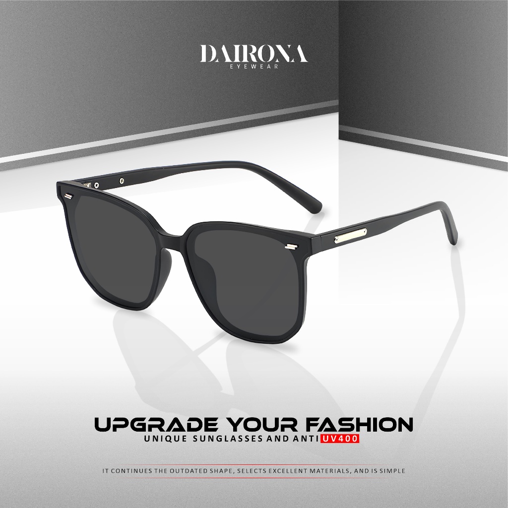 Dairona Eyewear Kacamata Hitam Sunglasses Polarized Anti Silau UV400 Fashion Pria Wanita Simple Keki