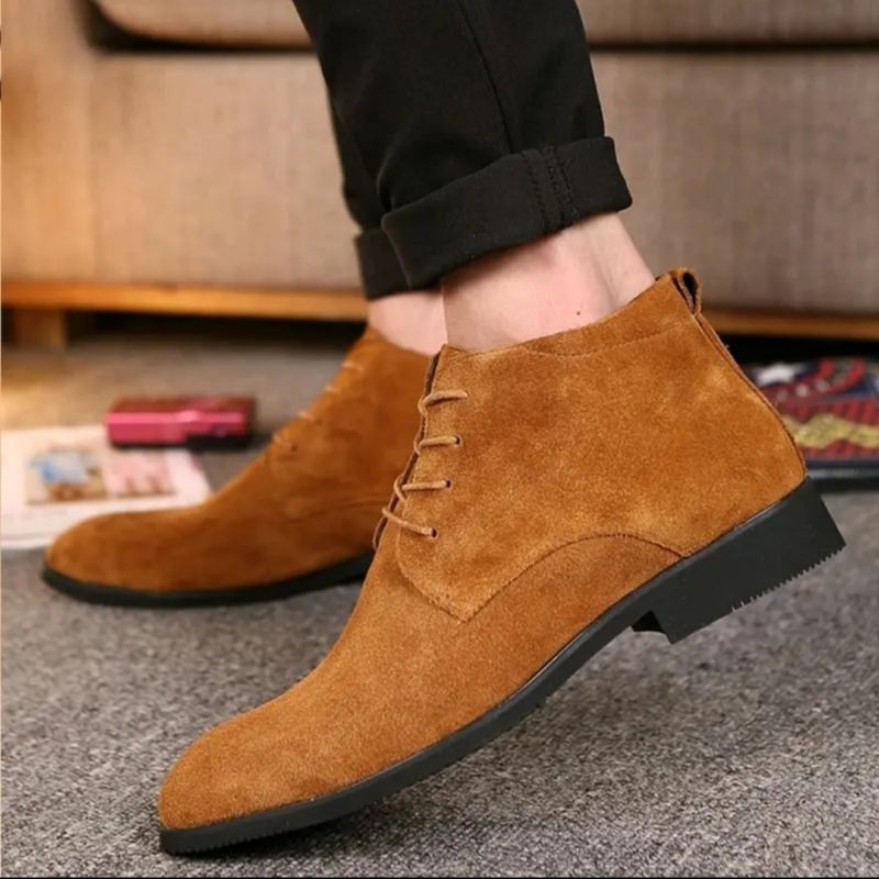 Sepatu Boots Pria Sepatu Safety PDH Pria Kulit Suede Keren Terbaru