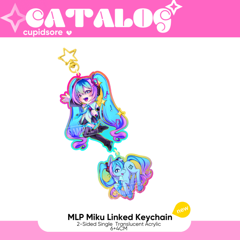 MLP Hatsune Miku Linked Keychain