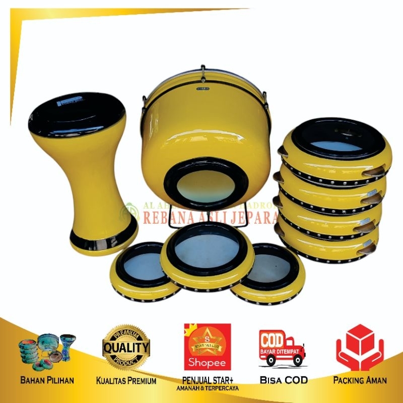 Alat Hadroh 1 Set Rebana Asli Jepara
