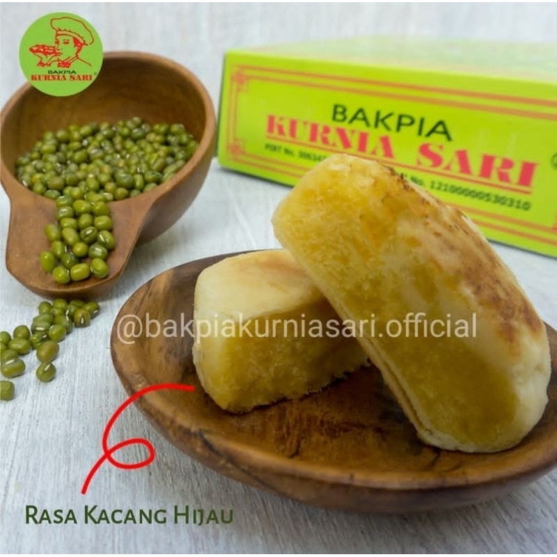 

Bakpia Kurnia Sari asli Jogja isi 15, Bakpia Kurnia Sari Rasa Kacang Hijau