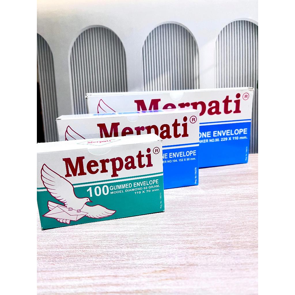 

Amplop Merpati 100 kecil Gummed Envelope Model Diamond ukuran 110x70mm