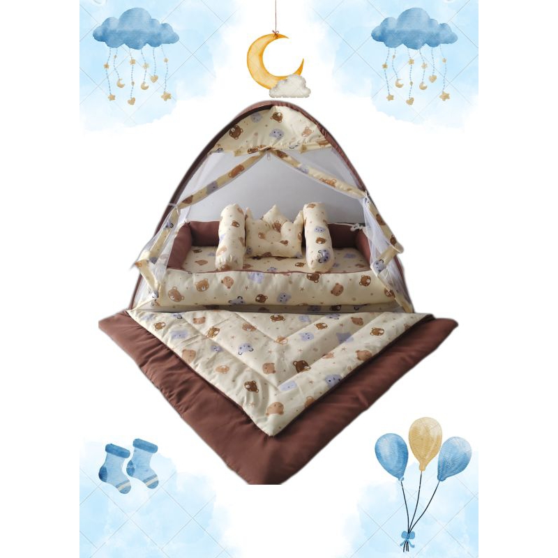 Kasur Bayi Set Bedcover / Kelambu Tenda