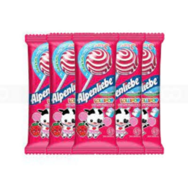 

Alpenlieble Lolipop Strawberry isi 30 pcs GRATIS TATO