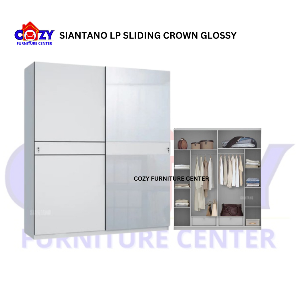 Lemari Pakaian Siantano LP Sliding Crown Glossy