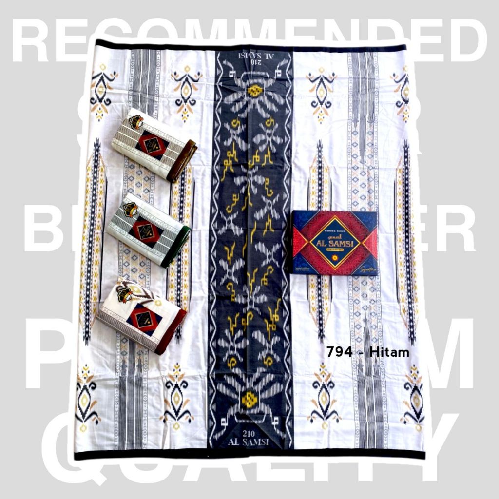 Al Samsi Putih Series / Sarung Katun Halus / Sarung Alsamsi Terbaru / Sarung Al Samsi Premium / Saru