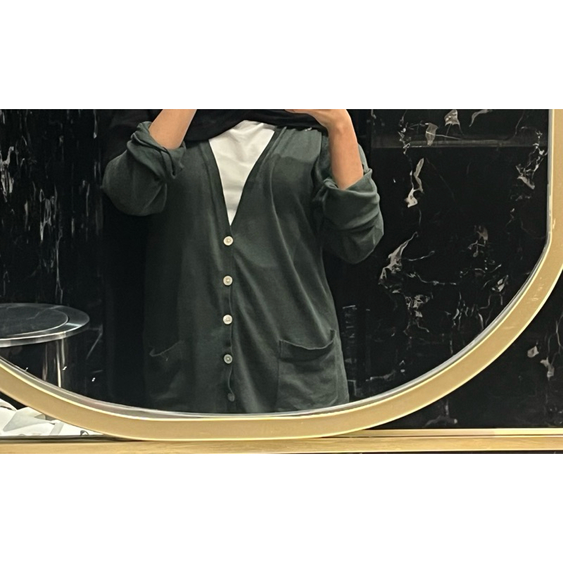 cardigan hijau emerald hijau botol preloved