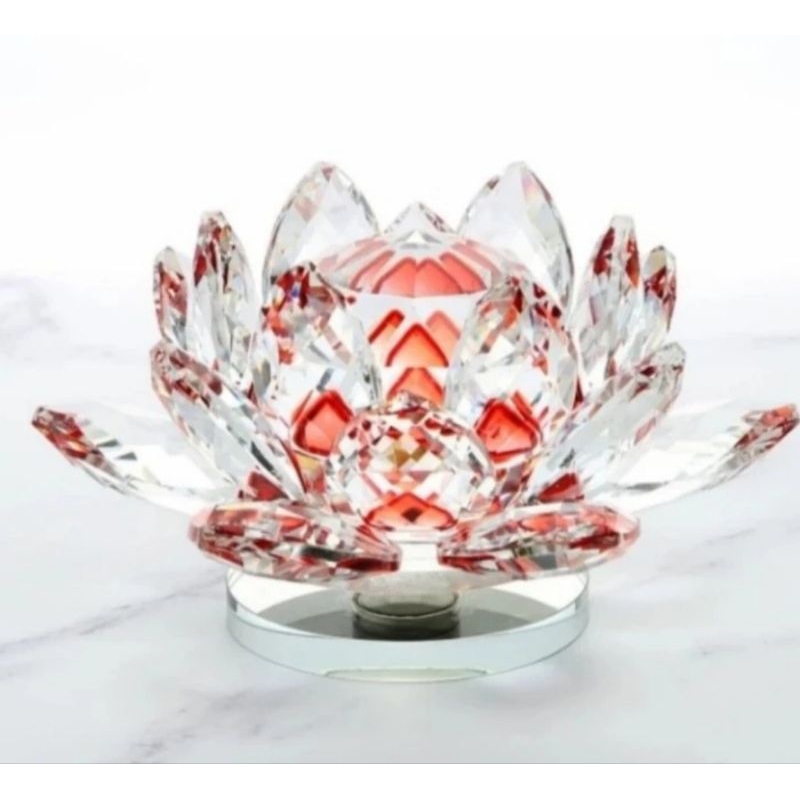 Pajangan lotus kristal Capodimonte