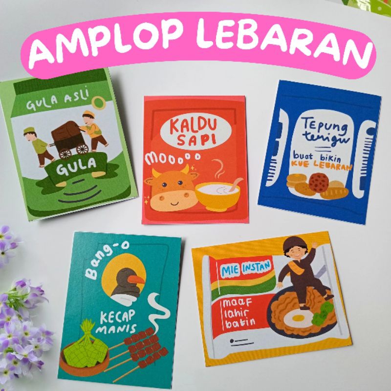 

Amplop Lebaran Sembako Series Angpau Estetik Idul Fitri