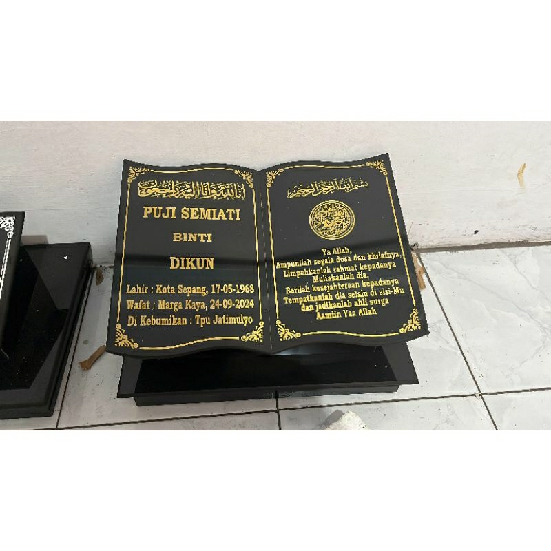 BATU NISAN BENTUK BUKU 30X40 GRANIT TILE