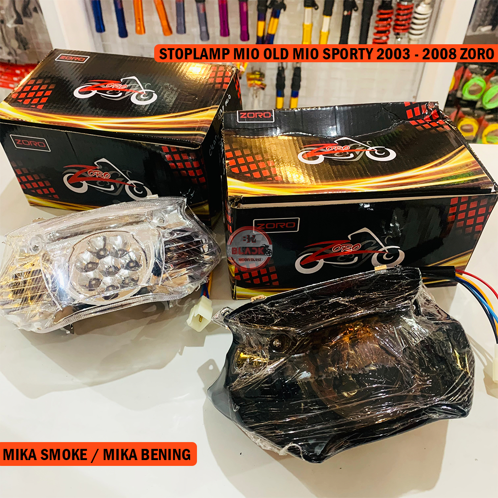 Stoplamp Lampu Belakang Led Mio Old 2003 - 2008 Mio Sporty Mika Smoke / Bening Import Zoro