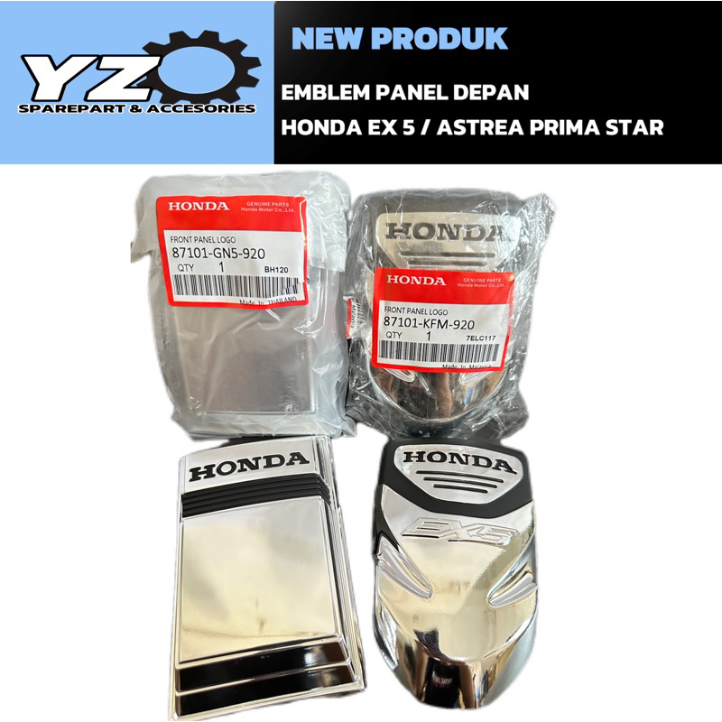 EMBLEM PANEL DEPAN HONDA EX5 DREAM / ASTREA PRIMA STAR ORIGINAL MALAYSIA
