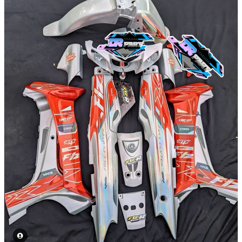 Paket Body Halus Fullset Yamaha Fizr Silver Costum custom Stiker Hologram Decal Premium