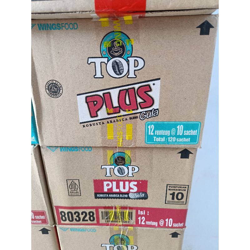 

[1 Dus isi 120 sachet] Kopi Top Plus Gula